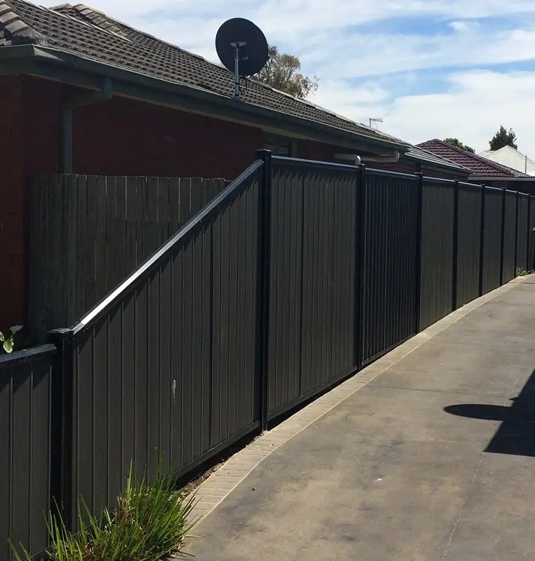paling fence unpainted