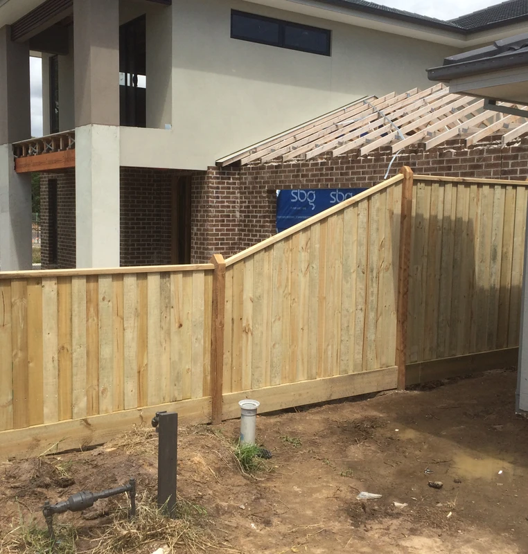 paling fence unpainted