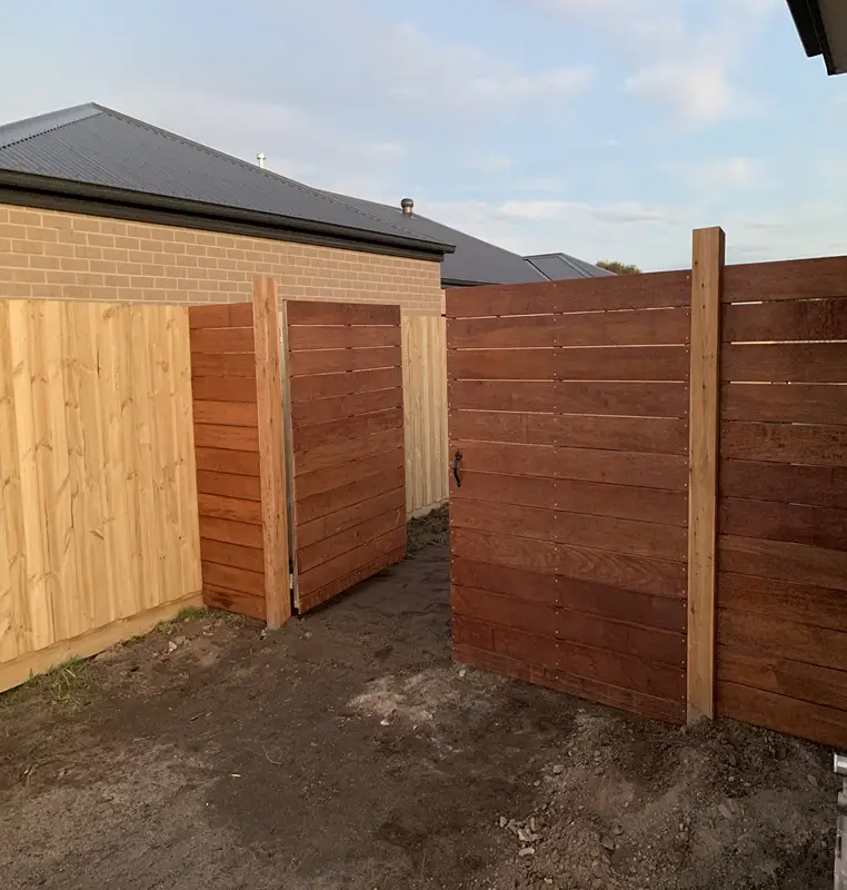 paling fence unpainted