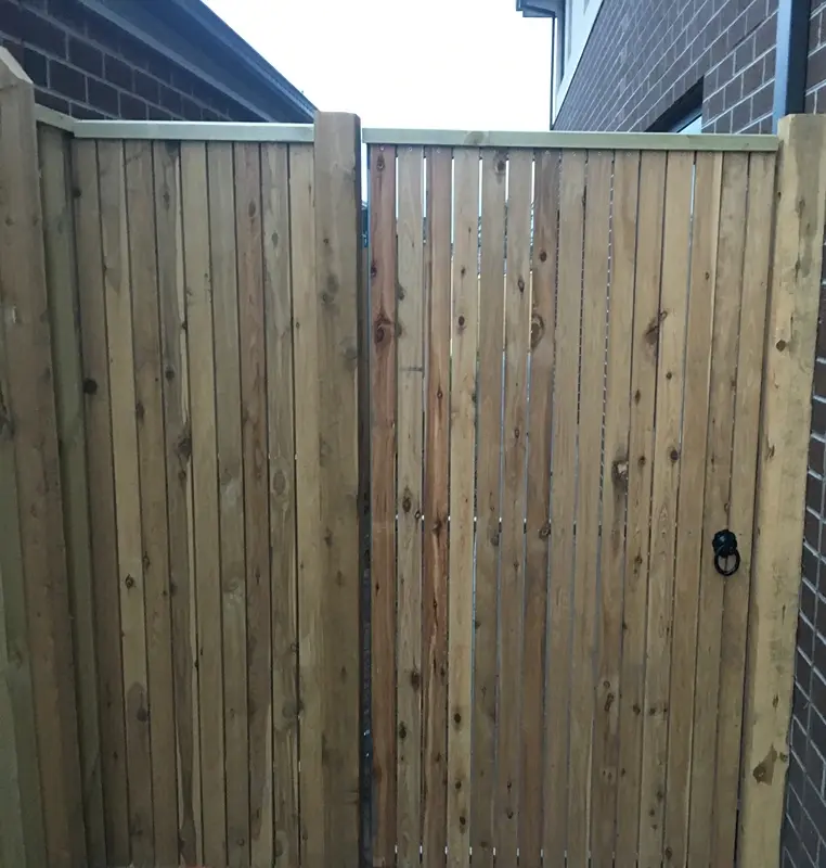 paling fence unpainted
