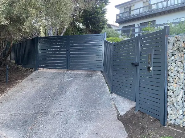 paling fence unpainted
