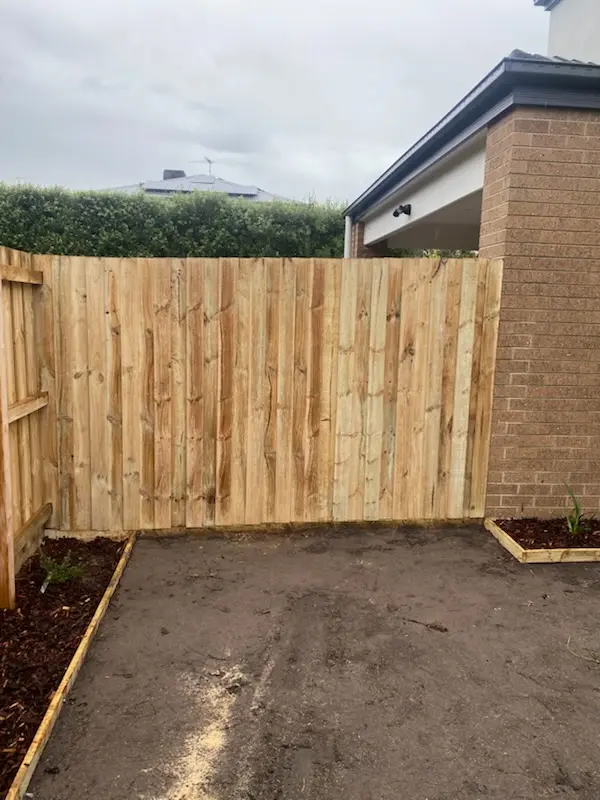 paling fence unpainted